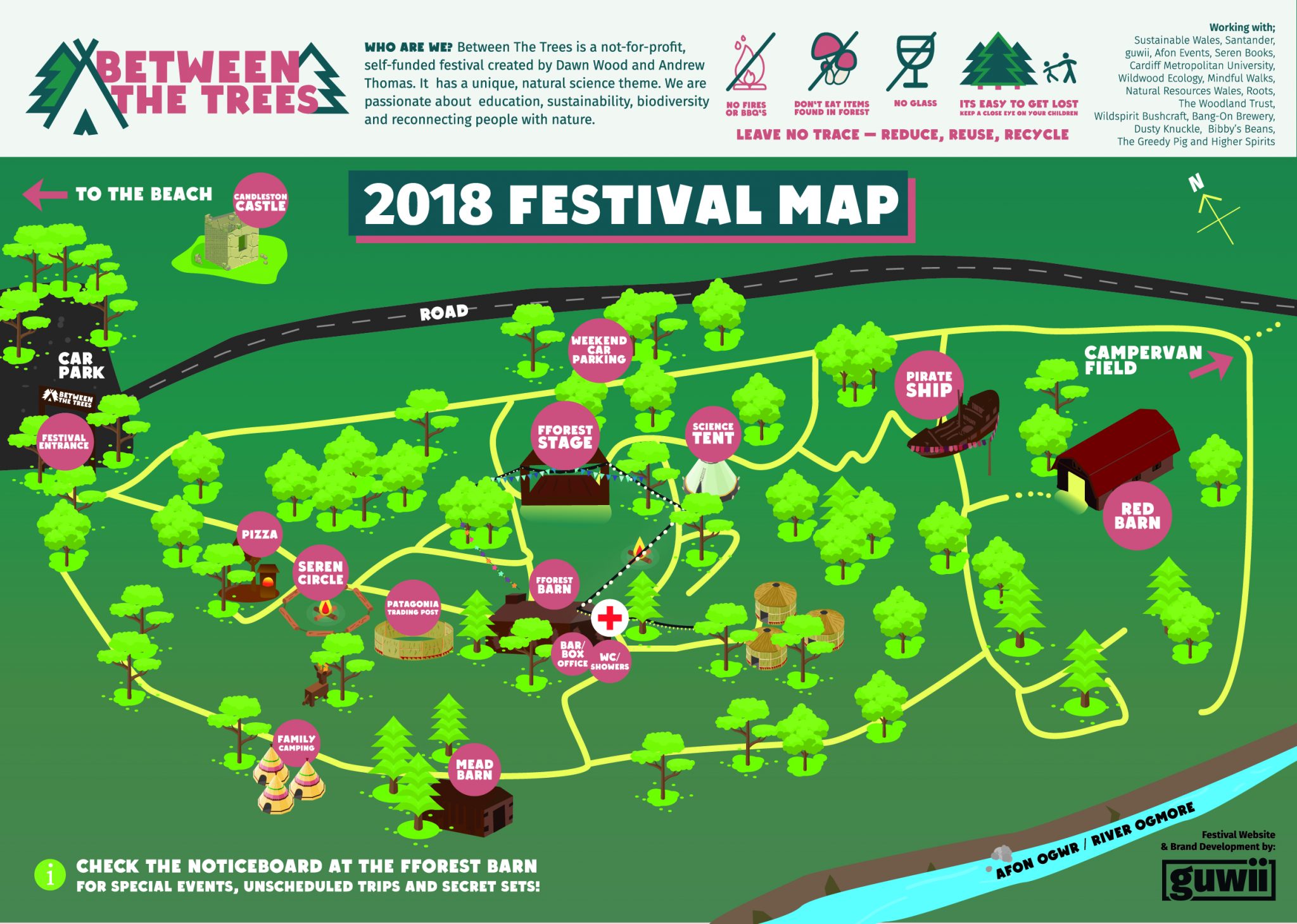 Between The Trees 2018 festival map